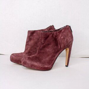 Sam Edelman Purple Suede High Heel Platform Bootie 8 1/2